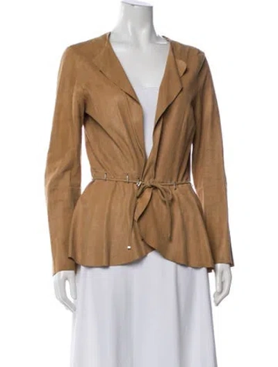 Pre-owned Giorgio Armani Vintage Suede Evening Jacket In Neutral
