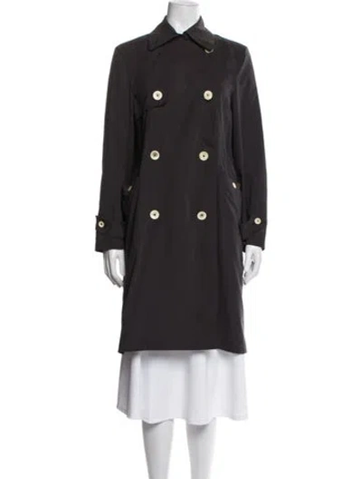Pre-owned Giorgio Armani Vintage Trench Coat In Gray