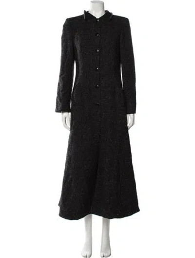 Pre-owned Giorgio Armani Vintage Virgin Wool Coat In Gray