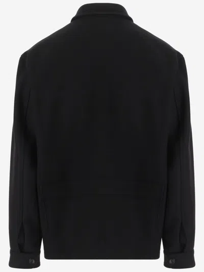 Giorgio Armani Virgin Wool And Cashmere Coat In Black