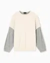 Giorgio Armani Virgin Wool And Cashmere Jersey Sweatshirt In Multi