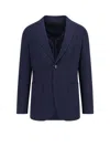 Giorgio Armani Virgin Wool And Viscose Blazer In Blue