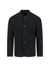 Giorgio Armani Virgin Wool Blazer In Black