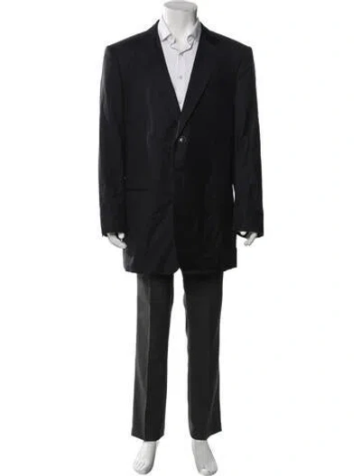 Pre-owned Giorgio Armani Virgin Wool Blazer In Black