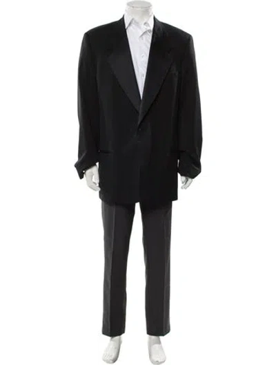 Pre-owned Giorgio Armani Virgin Wool Blazer In Black