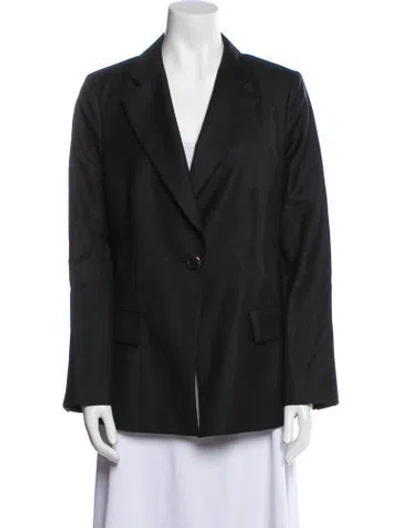 Pre-owned Giorgio Armani Virgin Wool Blazer In Black