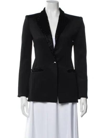 Pre-owned Giorgio Armani Virgin Wool Blazer In Black