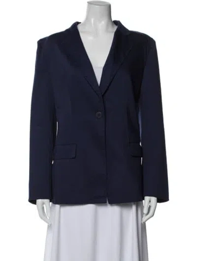 Pre-owned Giorgio Armani Virgin Wool Blazer In Blue