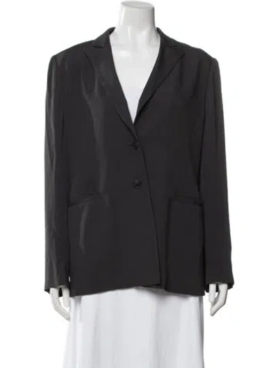 Pre-owned Giorgio Armani Virgin Wool Blazer In Gray