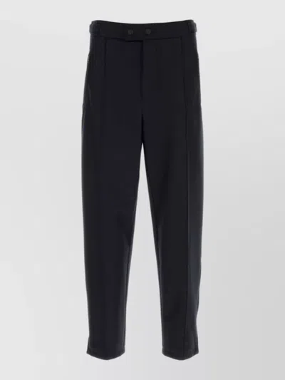 Giorgio Armani Virgin Wool Chino Shorts In Blue
