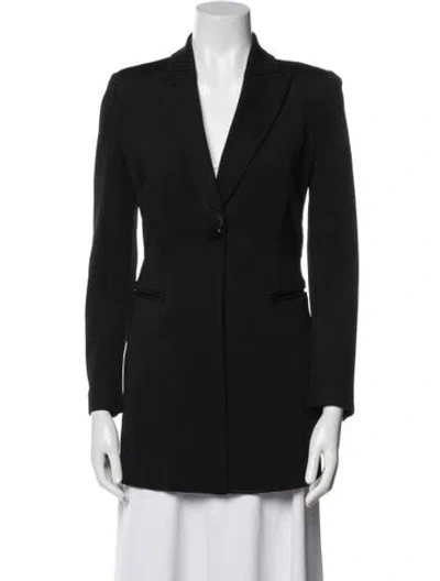 Pre-owned Giorgio Armani Virgin Wool Coat In Black
