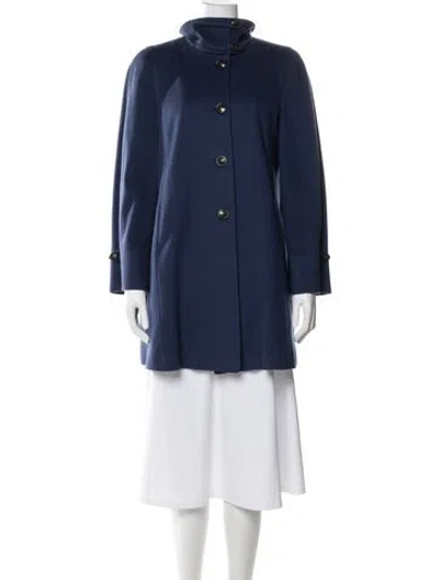 Pre-owned Giorgio Armani Virgin Wool Coat In Blue