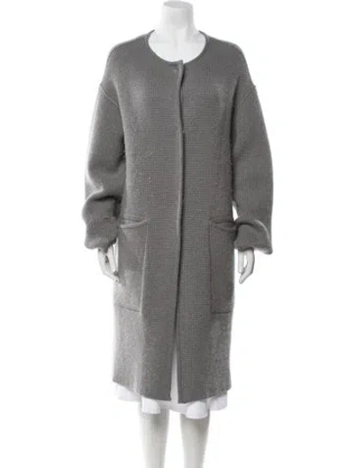 Pre-owned Giorgio Armani Virgin Wool Coat In Gray