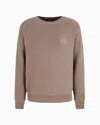 Giorgio Armani Virgin-wool, Crew-neck Jumper In Beige