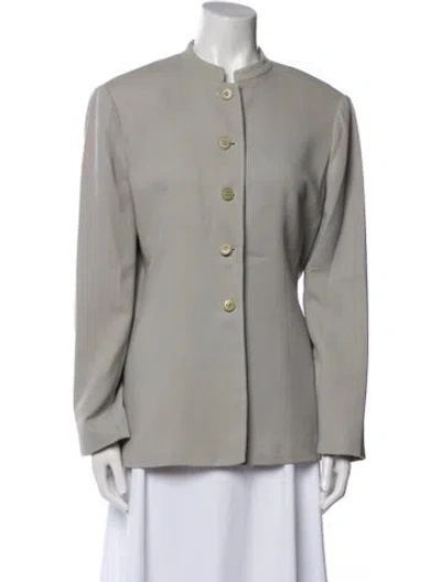 Pre-owned Giorgio Armani Virgin Wool Evening Jacket In Neutral