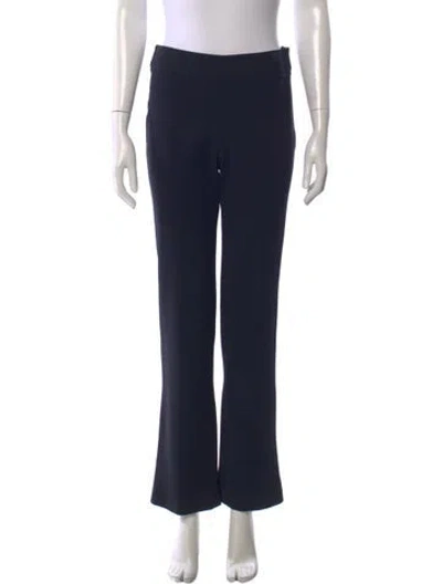 Pre-owned Giorgio Armani Virgin Wool Flared Pants In Blue