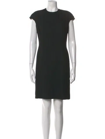 Pre-owned Giorgio Armani Virgin Wool Knee-length Dress In Black
