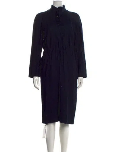 Pre-owned Giorgio Armani Virgin Wool Knee-length Dress In Black