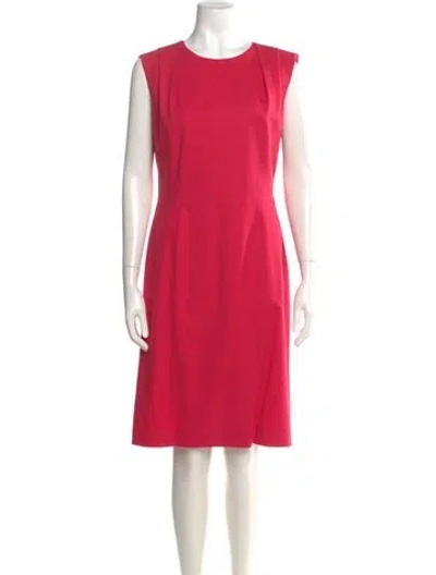 Pre-owned Giorgio Armani Virgin Wool Knee-length Dress In Red