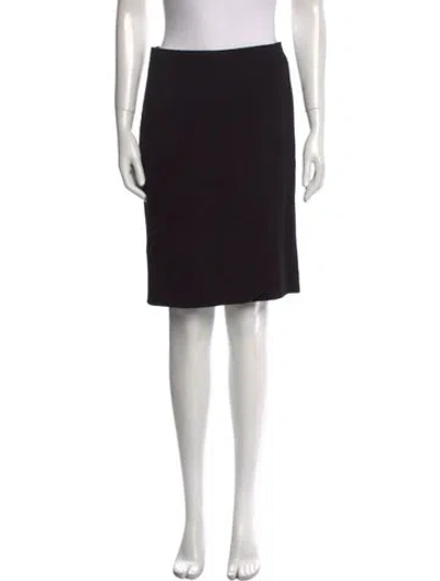 Pre-owned Giorgio Armani Virgin Wool Knee-length Skirt In Black