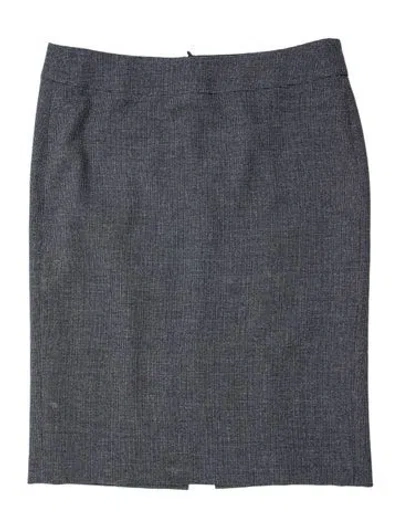 Pre-owned Giorgio Armani Virgin Wool Knee-length Skirt In Blue