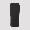 Giorgio Armani Knee-length Tailored Skirt With Subtle Back Slit In Black