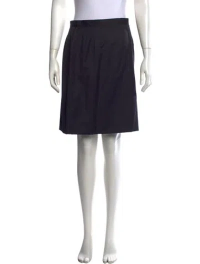 Pre-owned Giorgio Armani Virgin Wool Mini Skirt In Black