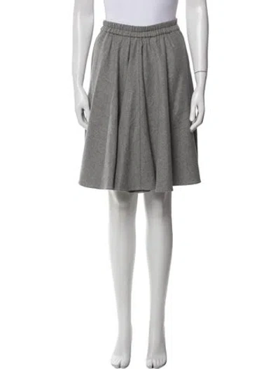 Pre-owned Giorgio Armani Virgin Wool Mini Skirt In Gray