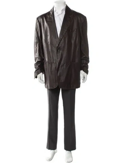 Pre-owned Giorgio Armani Virgin Wool Overcoat W/ Tags In Gray