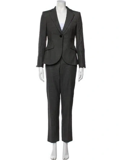 Pre-owned Giorgio Armani Virgin Wool Pantsuit In Multi