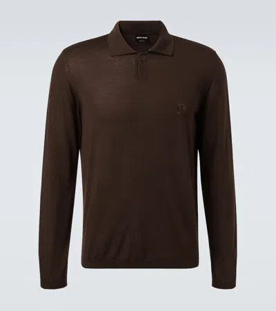 GIORGIO ARMANI VIRGIN WOOL POLO SWEATER