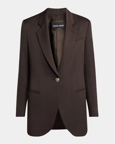 Giorgio Armani Virgin Wool Single-breasted Blazer