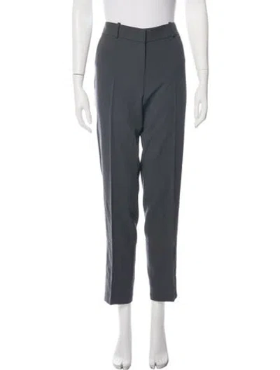 Pre-owned Giorgio Armani Virgin Wool Straight Leg Pants In Grey