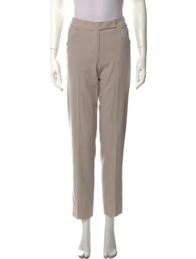 Pre-owned Giorgio Armani Virgin Wool Straight Leg Pants In Grey