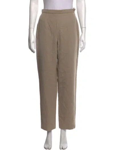 Pre-owned Giorgio Armani Virgin Wool Straight Leg Pants In Grey