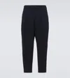 Giorgio Armani Tailored Virgin Wool Trousers In Blue