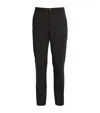 Giorgio Armani Virgin Wool Straight Tailored Trousers In Black
