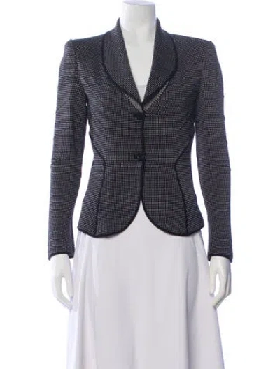 Pre-owned Giorgio Armani Virgin Wool Striped Blazer In Multi