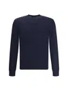 Giorgio Armani Virgin Wool Sweater In Blue