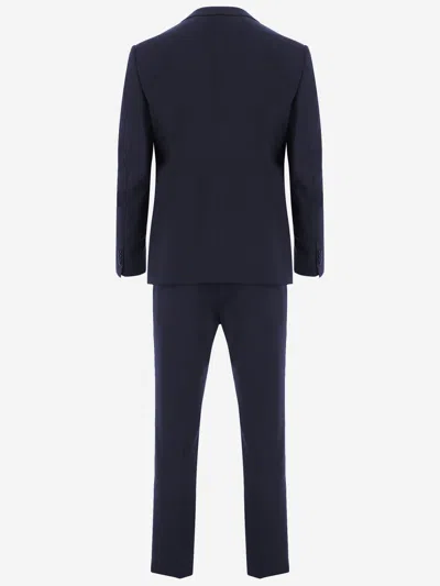 Giorgio Armani Virgin Wool Tailored Pant Suit In Animal Print