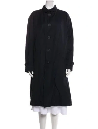 Pre-owned Giorgio Armani Virgin Wool Trench Coat In Gray