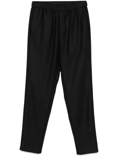 Giorgio Armani Virgin Wool Trousers In Black