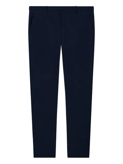 Giorgio Armani Virgin Wool Trousers In Blue