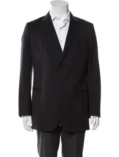 Pre-owned Giorgio Armani Virgin Wool Two-piece Blazer In Gray