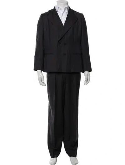 Pre-owned Giorgio Armani Virgin Wool Two-piece Suit In Black