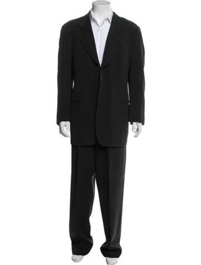 Pre-owned Giorgio Armani Virgin Wool Two-piece Suit In Gray