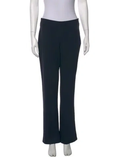 Pre-owned Giorgio Armani Virgin Wool Wide Leg Pants In Blue