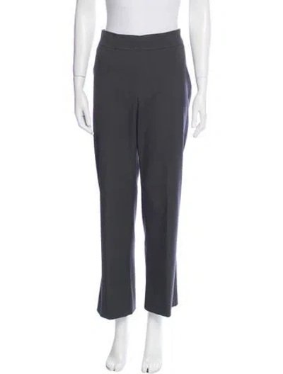 Pre-owned Giorgio Armani Virgin Wool Wide Leg Pants In Gray
