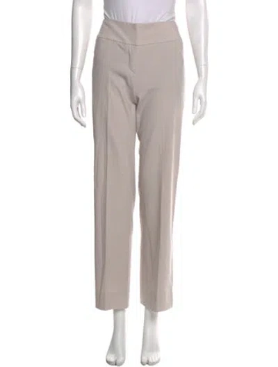 Pre-owned Giorgio Armani Virgin Wool Wide Leg Pants In Neutral