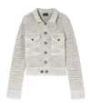 Giorgio Armani Jacket Chest Pockets Long Sleeves Ribbed Finishes In Gray